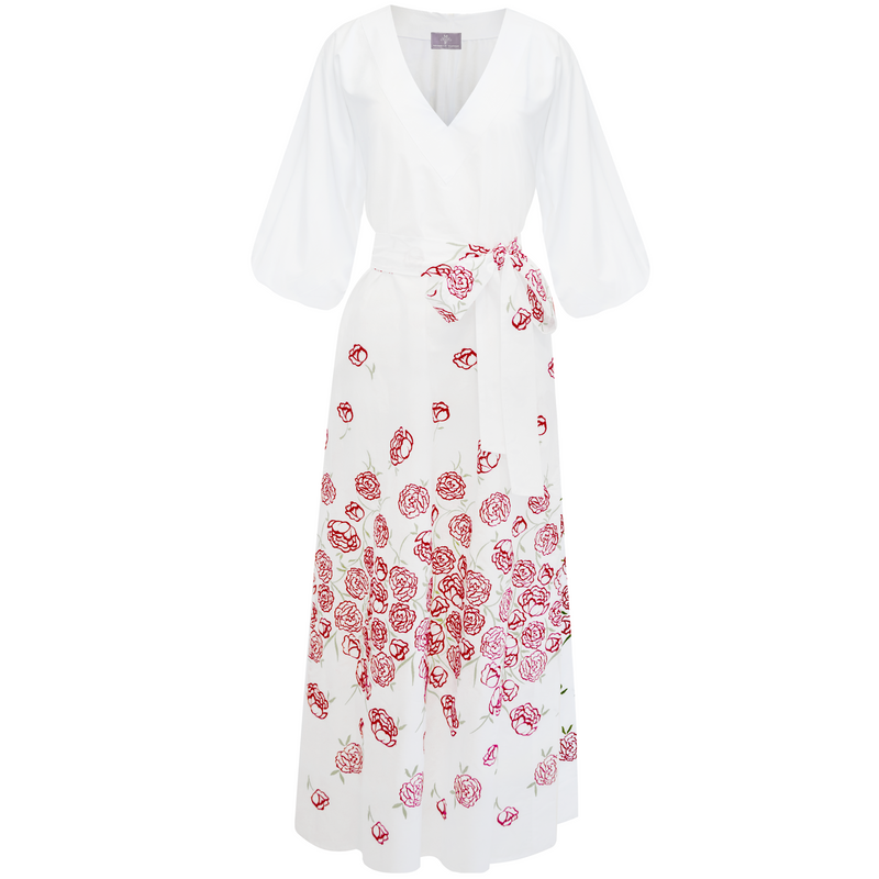 Brooke Dress - Red embroidery
