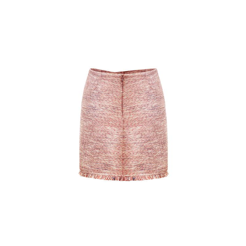 Mini Wrap Skirt - Pink/Brown