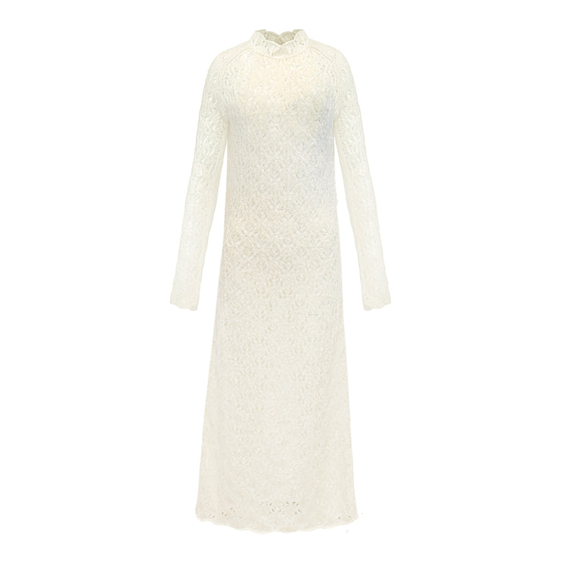 WARI Dress, Midi- Ivory