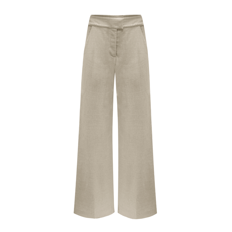 Stephanie Pant - Wool - Tan
