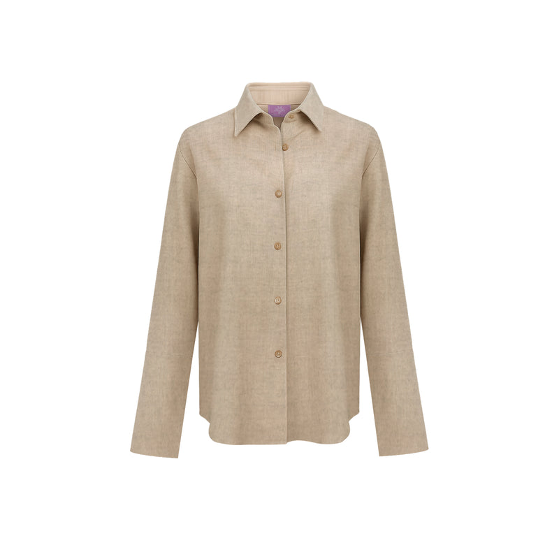 Garcon Shirt - Wool - Tan