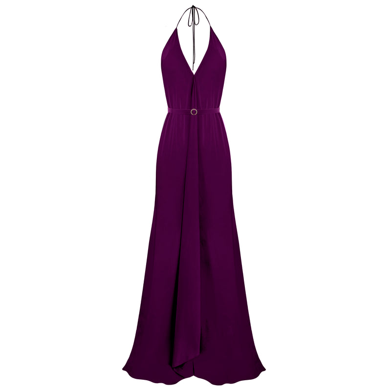 white christmas dresses Bias Gown -Chiffon- Plum