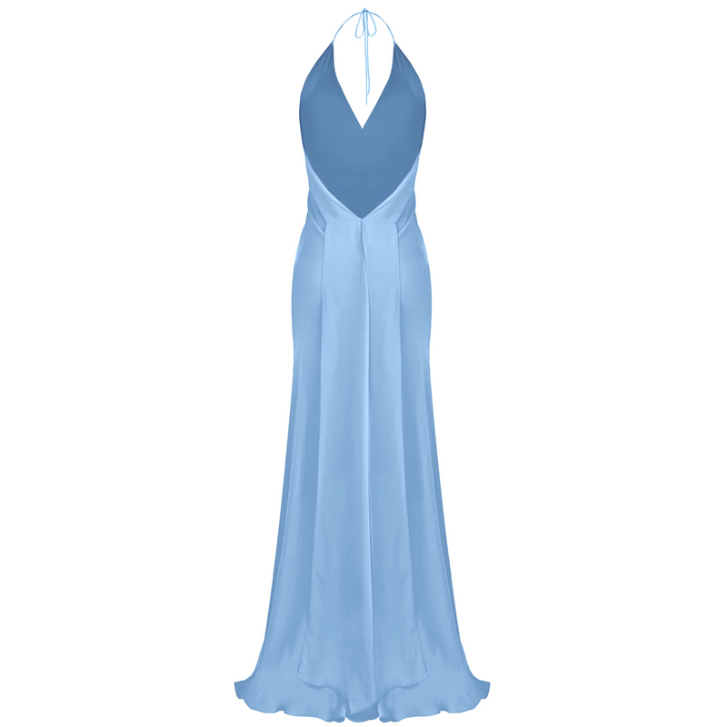 Bias Gown - Single layer Georgette - Hydrangea