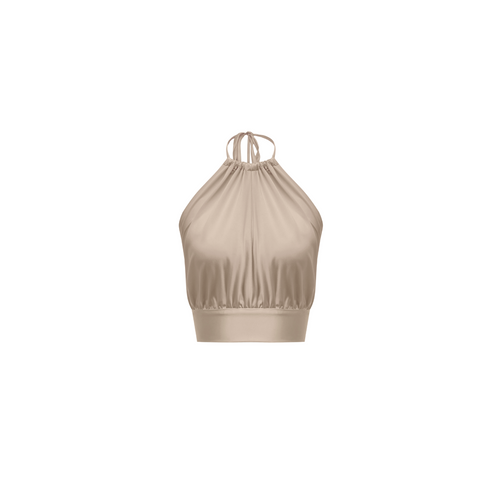 Bardot Top -Silk Charmeuse-Champagne
