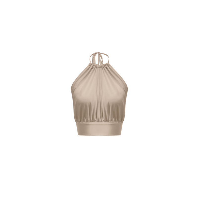 Bardot Top -Silk Charmeuse-Champagne