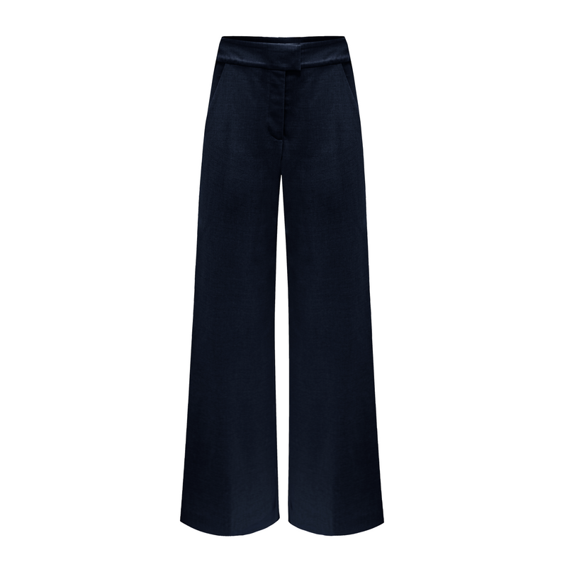 Stephanie Pant - Wool - Navy