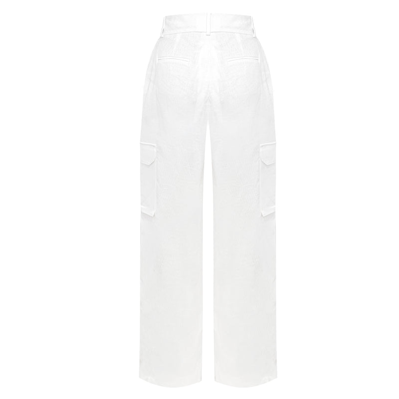 Croft Cargo Pant - Linen White