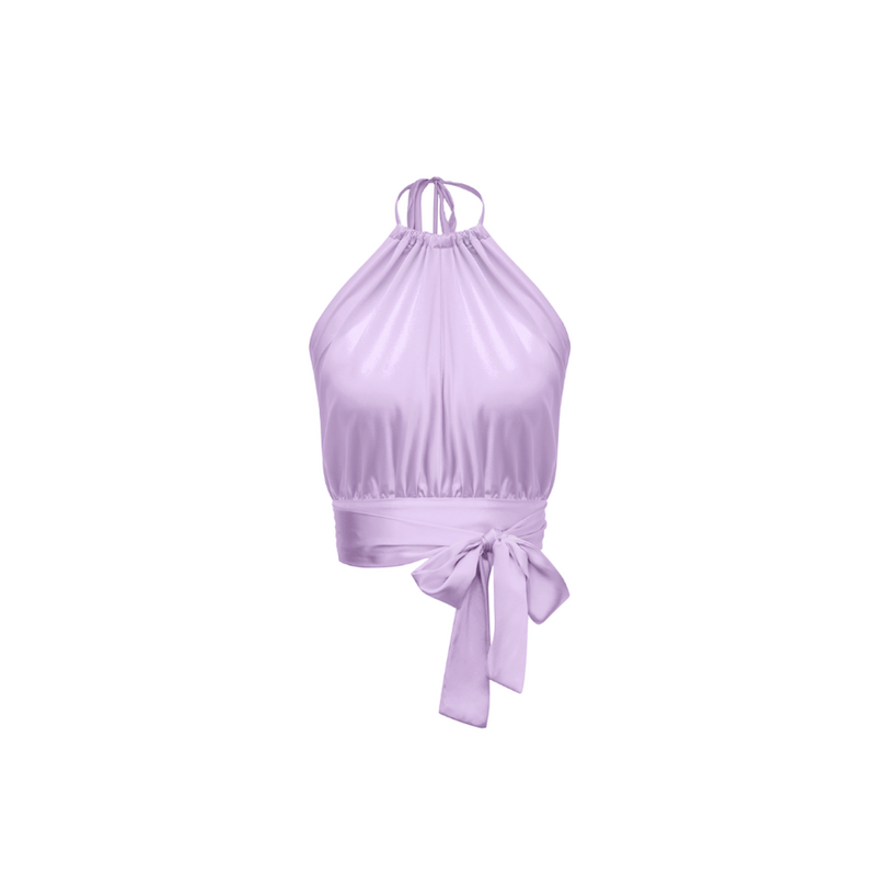 Bardot Top-Silk Charmeuse-Rose De France