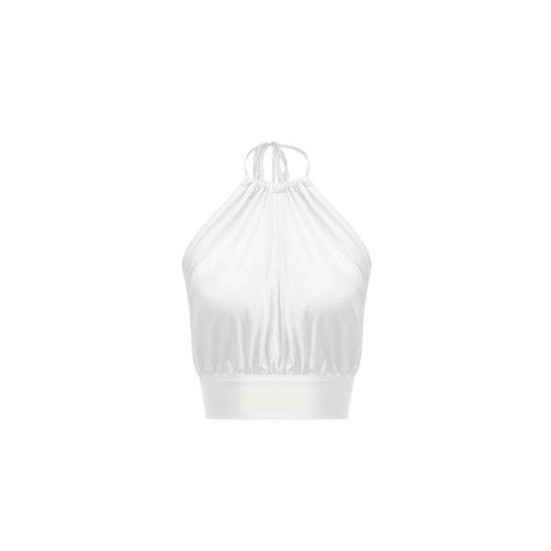 Bardot Top - Silk Charmeuse-Ivory