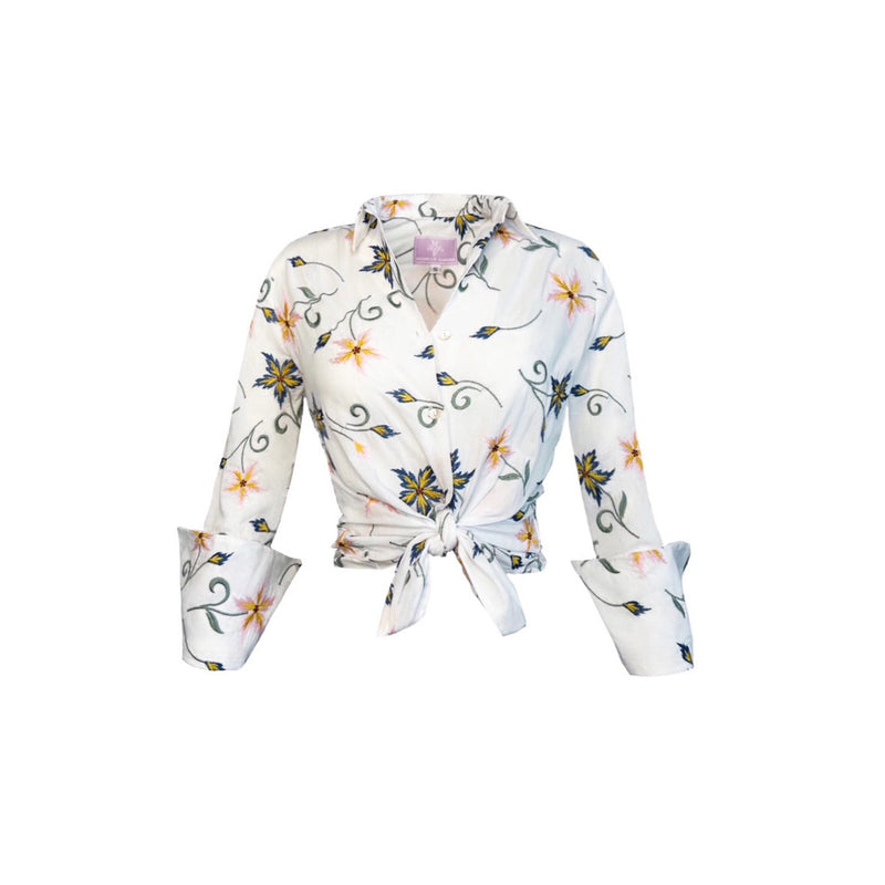 Garcon Shirt - Cotton - White Multi EMB