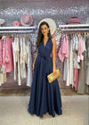 Monroe Dress - Linen Navy
