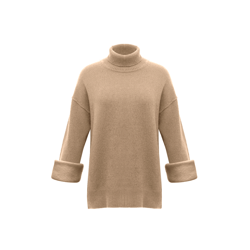 Ali Cashmere Turtleneck - Nuthatch