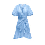 Penelope Mini Dress - Linen Sky Blue