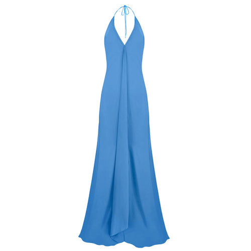 Bias Gown - Single layer Georgette - Hydrangea