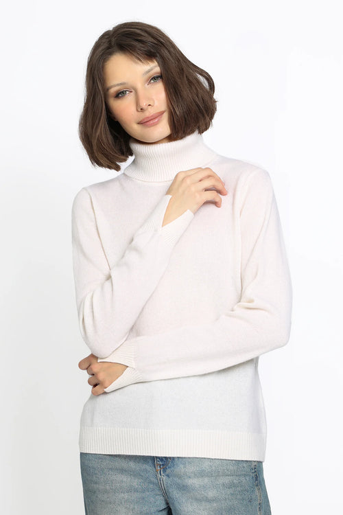 Cashmere Turtleneck w/ Slit Sleeve