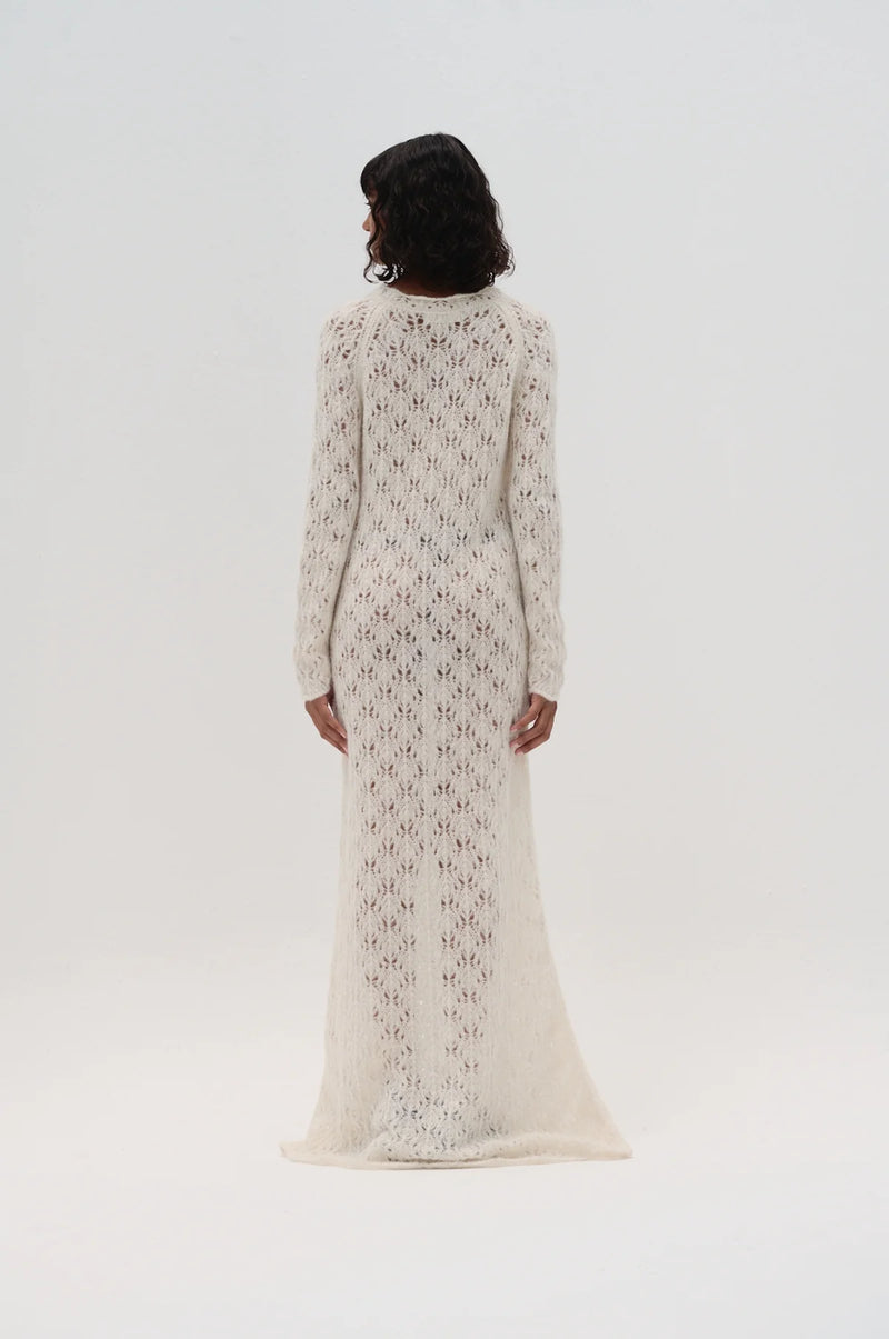WARI Dress, Midi- Ivory