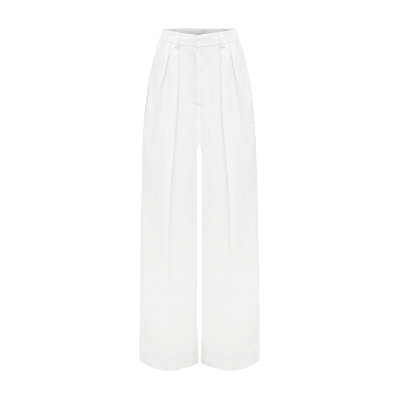 Rosie Pant - White Linen