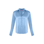 Garcon Shirt - Stretch Silk Charmeuse - Hydrangea