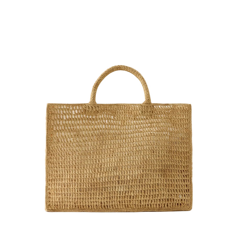 Anika Raffia Crochet Tote- Natural – Michelle Farmer