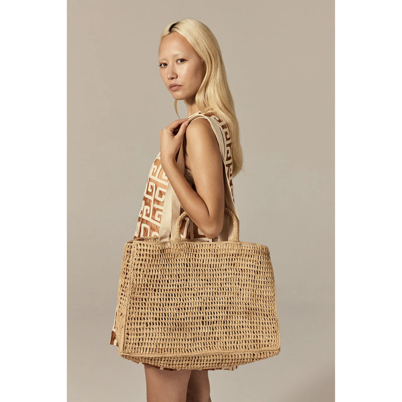 Anika Raffia Crochet Tote- Natural – Michelle Farmer