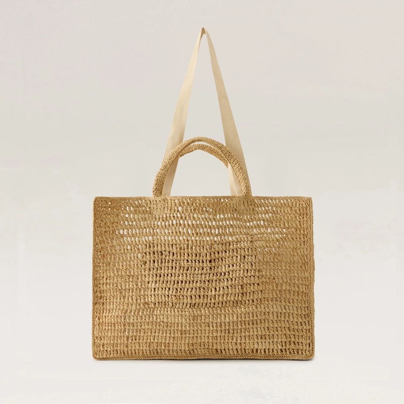 Anika Raffia Crochet Tote- Natural – Michelle Farmer
