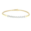 Bangle- Yellow Gold Stretch Bangle w/ Marquise Diamonds