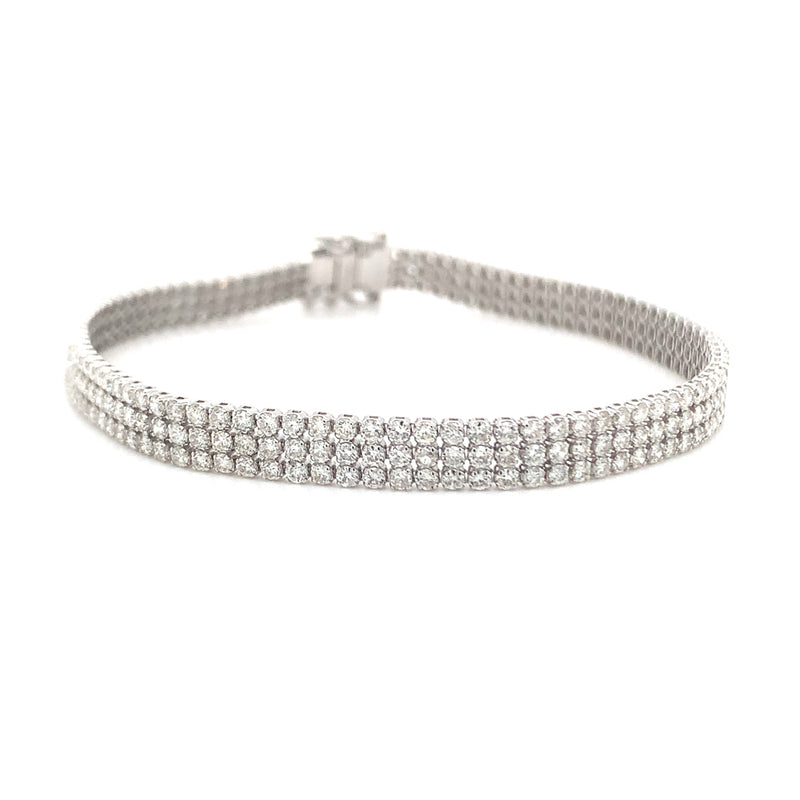 Three Row FC Diamond Tennis Bracelet