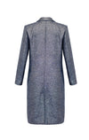 Garbo Midi Coat - Dark Blue Shimmer