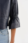 Carolina Leather Jacket - Navy