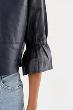 Carolina Leather Jacket - Navy