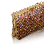 Clutch Wood/Crystal- Rare Pink