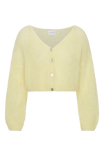 Cornelia Cropped Cardigan- Light Yellow