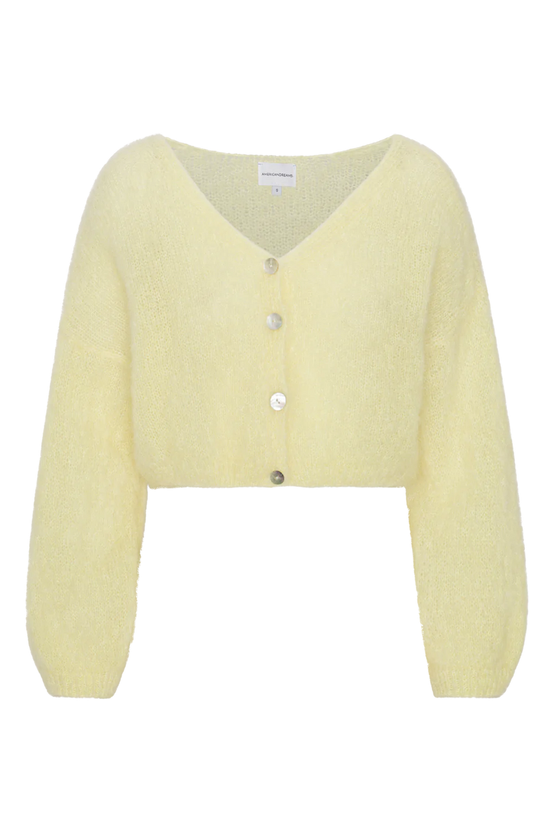 Cornelia Cropped Cardigan- Light Yellow