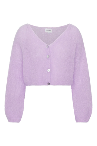 Cornelia Cropped Cardigan- Light Purple – Michelle Farmer
