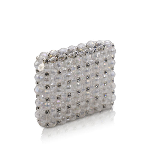 Mirage Mini Crystal Wallet-White