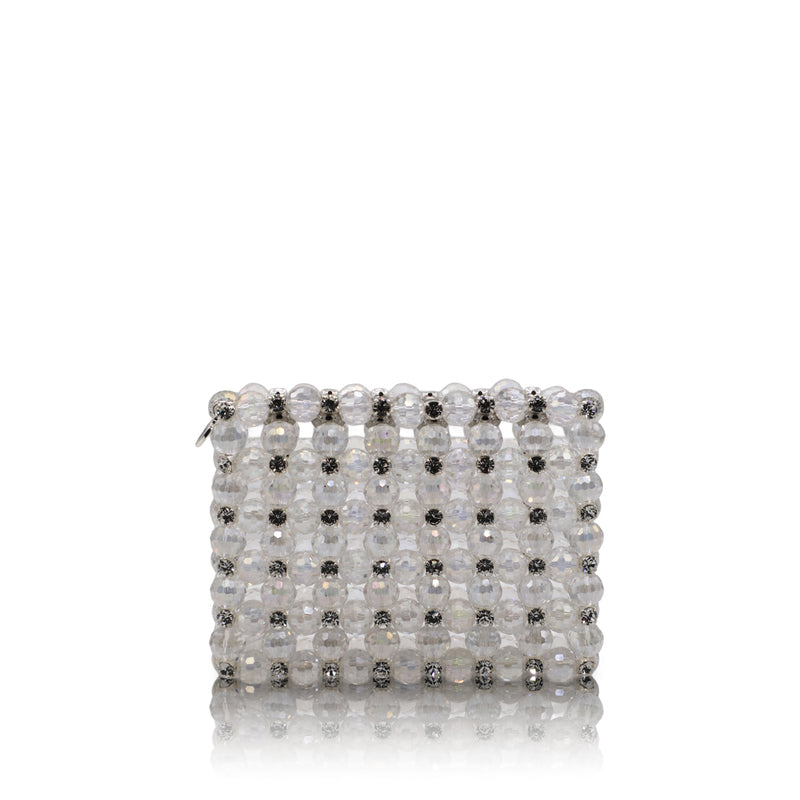 Mirage Mini Crystal Wallet-White