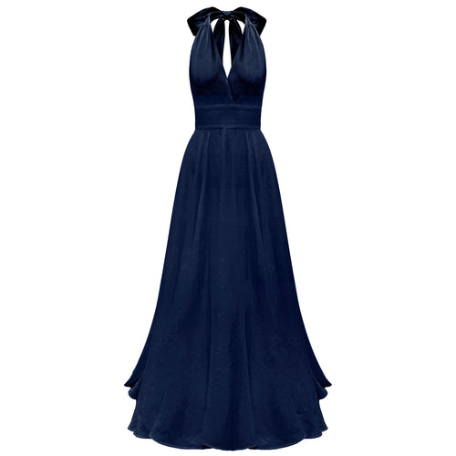 Monroe Dress - Linen Navy