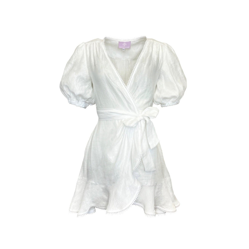 Penelope Mini Dress - White Linen Penelope Mini Dress - White Linen