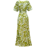 Penelope Maxi Dress - Green Abstract
