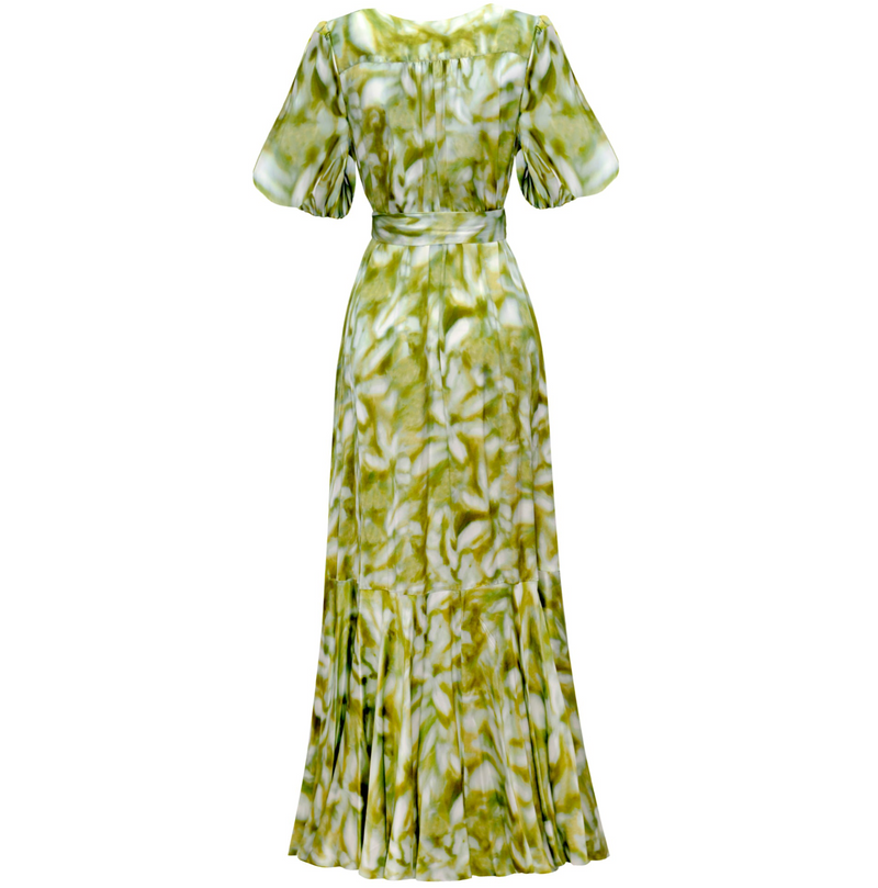 Penelope Maxi Dress - Green Abstract