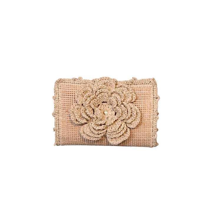 Clutch Nature Flower-Beige
