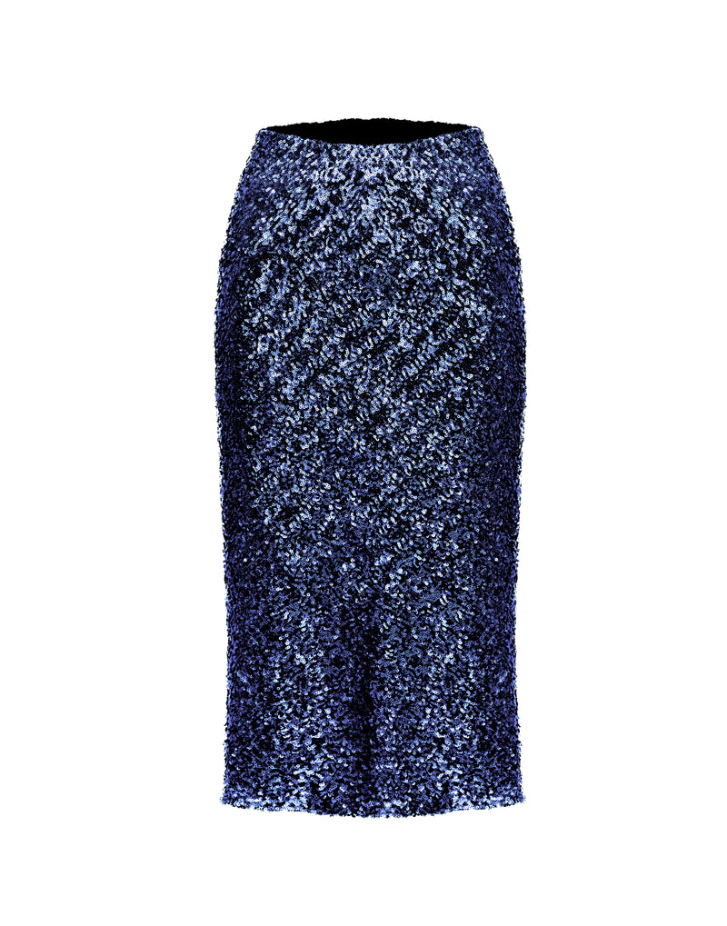 Slip Skirt - sequin- Midnight