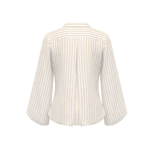 Sophia Shirt with collar and bell sleeve