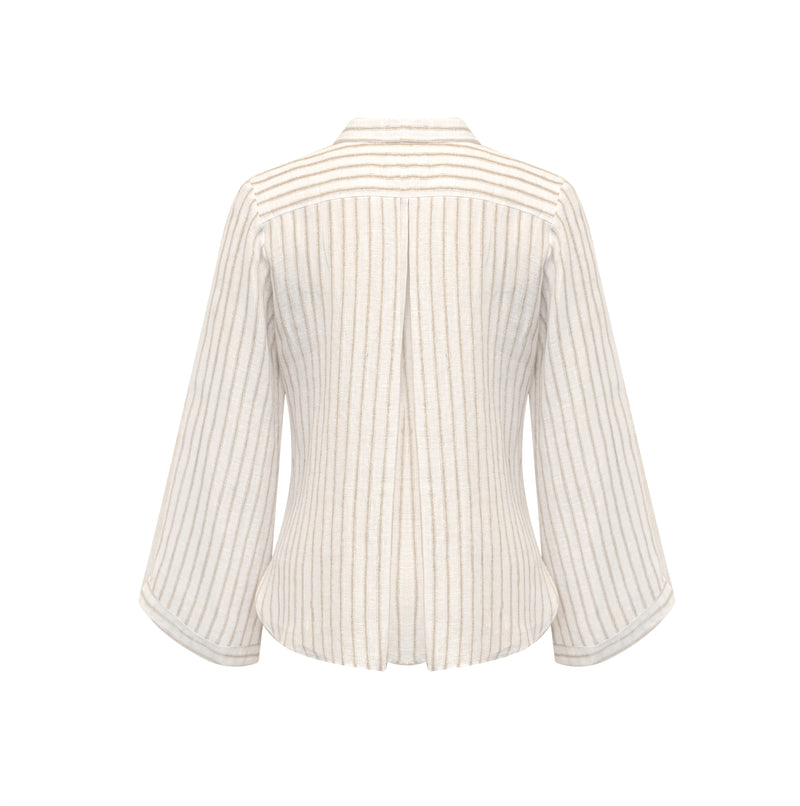 Sophia Shirt with Collar and Bell Sleeve