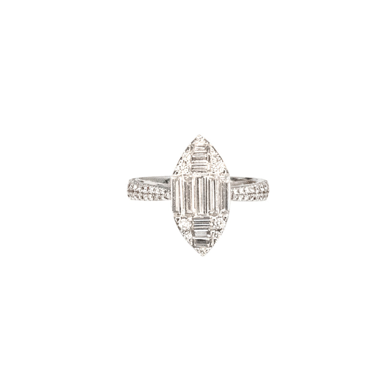 Baguette Diamond Marquise Ring