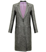 Garbo Midi Coat - Black Shimmer