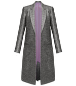 Garbo Midi Coat - Black Shimmer