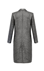 Garbo Midi Coat - Black Shimmer