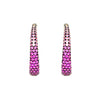 Ombre Pink Sapphire Hoop set in Pink Gold Earrings