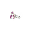 Pink Rose with 3 Pink Sapphires - Ring